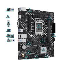 ASUS PRIME H610M-K D5 ARGB  DDR5  5600Mhz 1700PIN SATA/6  M.2 VGA+HDMI 12.13.14.NESIL CPU DESTEKLER