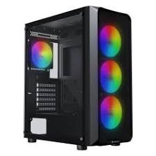 GAMEBOOSTER ROUND A650B 600W APFC USB 3.0 MESH 4*RAINBOW FANLI MIDI ATX GAMING KASA SIYAH
