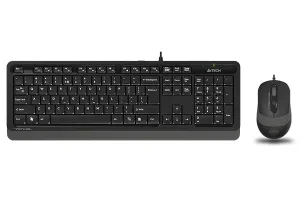 Q A4 TECH F1010 GRI SIYAH KABLOLU MULTIMEDYA USB KLAVYE MOUSE SET