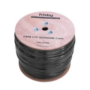 FRISBY FNW-CAT624 23AWG UTP CAT6 DIŞ MEKAN (OUTDOOR) SIYAH  KABLO 305 METRE