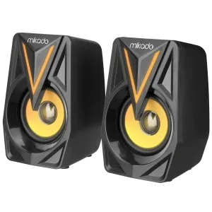 MIKADO MD-S23 GLARE 2.0 MULTIMEDIA 3W*2 SIYAH USB RGB ISIKLI GAMING HOPARLOR