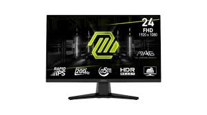 23.8" MSI MAG 242F   IPS  GAMİNG MONİTÖR 200Hz Hdmı+Dport 0.5Ms