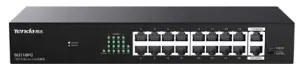 Tenda SG118PC 16 Port  Poe+ 10/100/1000Mbps + 2 Port  Uplink 167W Switch Çelik Kasa Rack Mount