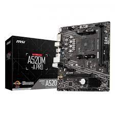 MSI A520M-A PRO AM4 DDR4 4600(OC) DVI HDMI M.2 USB3.2 mATX
