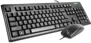 Q A4 TECH KM-72620D MULTIMEDYA KLAVYE USB+OPTIK MOUSE SIYAH