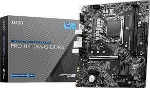 MSI PRO H610M-G 3200MHZ DDR4 1700PIN SATA/6   RGB  M.2 Dport+ VGA+HDMI 12.&13.&14.NESIL CPU DESTEKLER