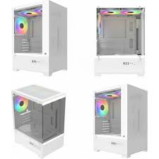 POWER BOOST PB-M5001W 500W 3*12cm RAINBOW USB 3.0  AKVARYUM  BEYAZ GAMING KASA