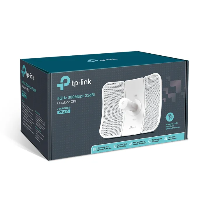 TP-LINK CPE610 5GHz 300 Mbps 23dBi DIŞ MEKAN CANAK ANTEN TIP KABLOSUZ ACCESS POINT