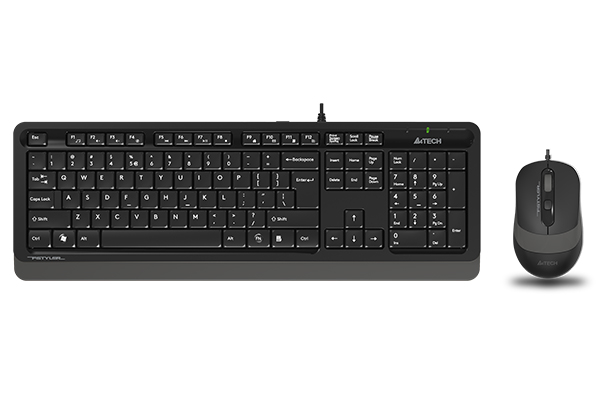 Q A4 TECH F1010 GRI SIYAH KABLOLU MULTIMEDYA USB KLAVYE MOUSE SET
