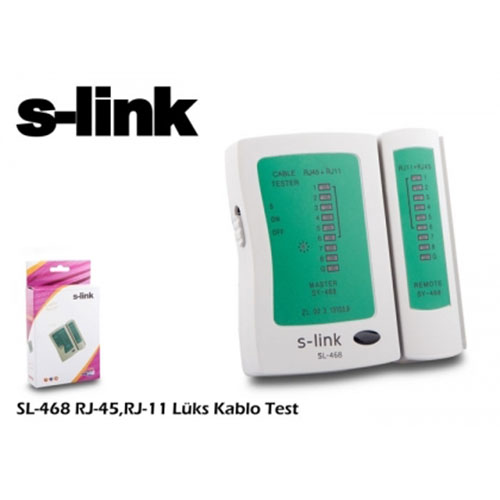 S-LINK SL-468 RJ-45/RJ11 KABLO TEST CIHAZI