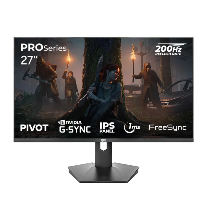 27" DRAGOS  PRO Series P270FHD200  FHD 200Hz IPS Gamıng Monitör Hdmı+Dport+Pivot 1Ms