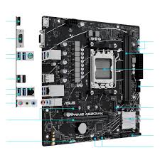 ASUS PRIME A620M-K AMD A620 AM5 DDR5 6400 HDMI VGA M2 USB3.2 AURA