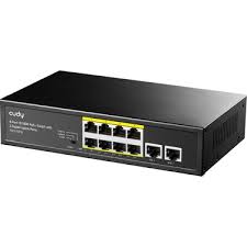 8 PORT CUDY FS1010PG  10/100Mbps  8 Port PoE+ 120W 2xGigabit Uplink Desktop Yönetilemez Metal Kasa Switch